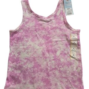 Girl's Pink and Cream Tie-dye Tank Top - Size S (6/7) NWT